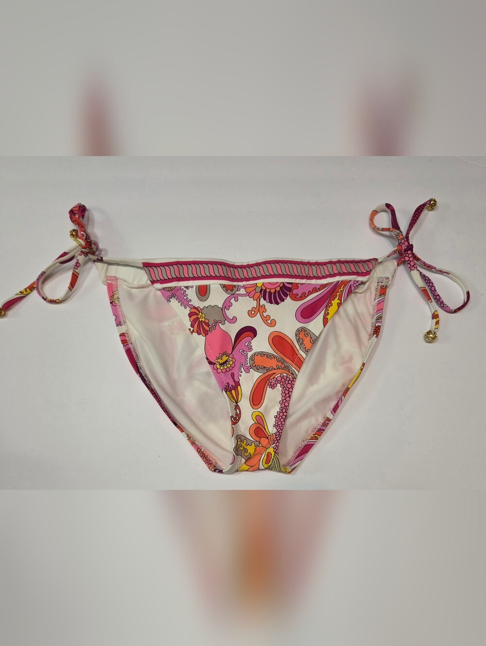Trina Turk Bikini Bottoms Womens 10 Coloful Side Ties
